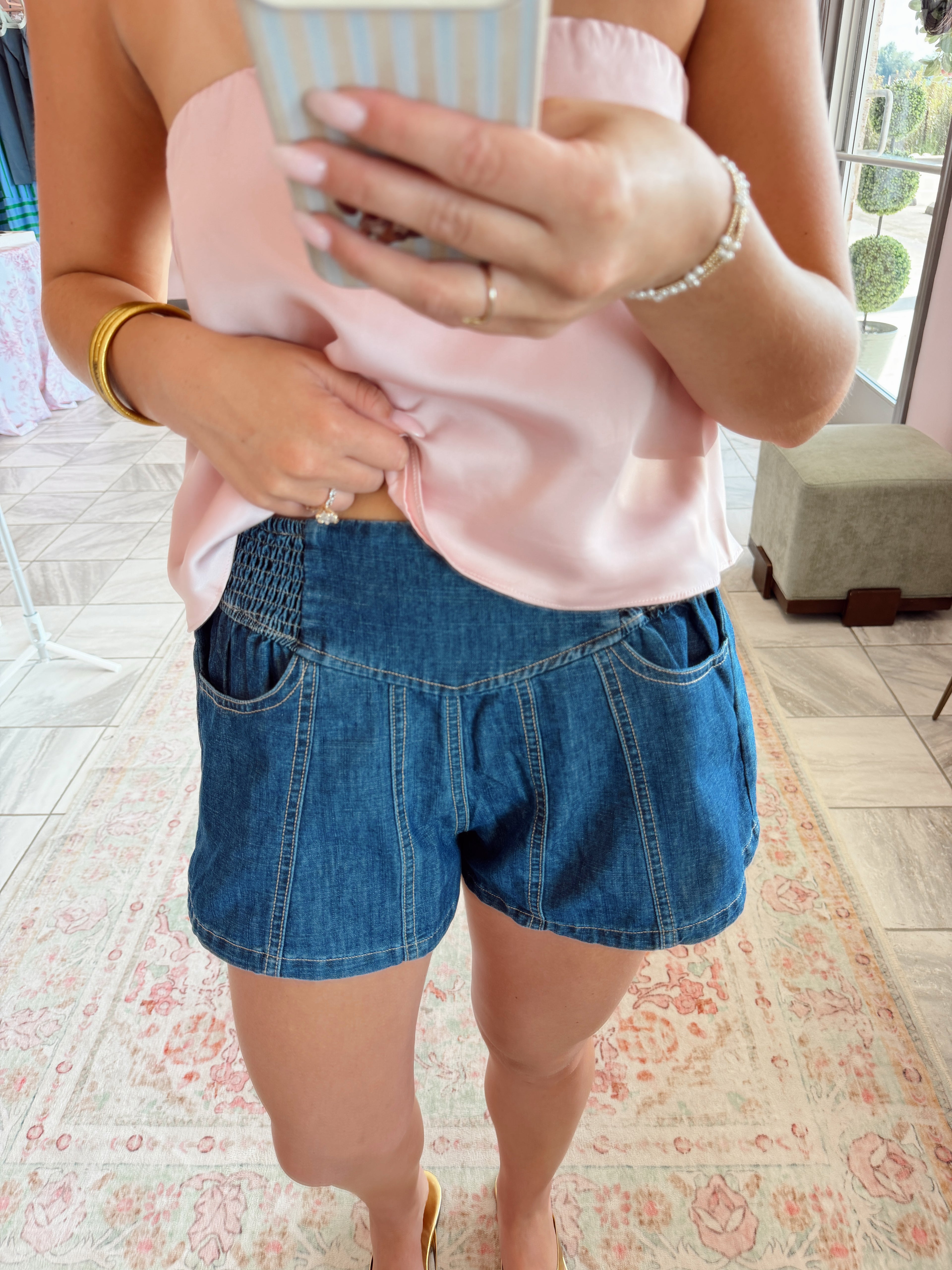 Dark Denim Shorts
