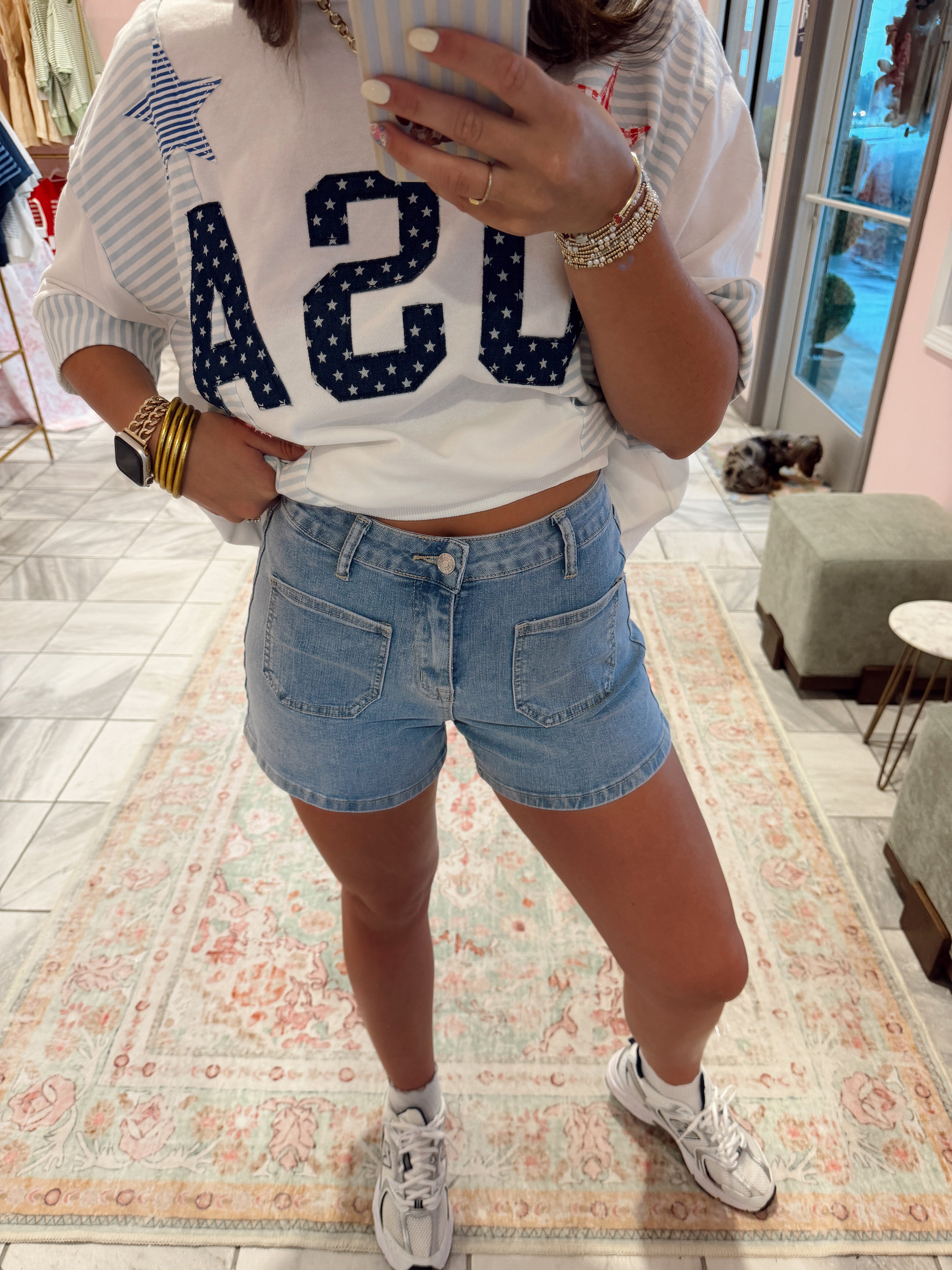 High Rise Jean Shorts