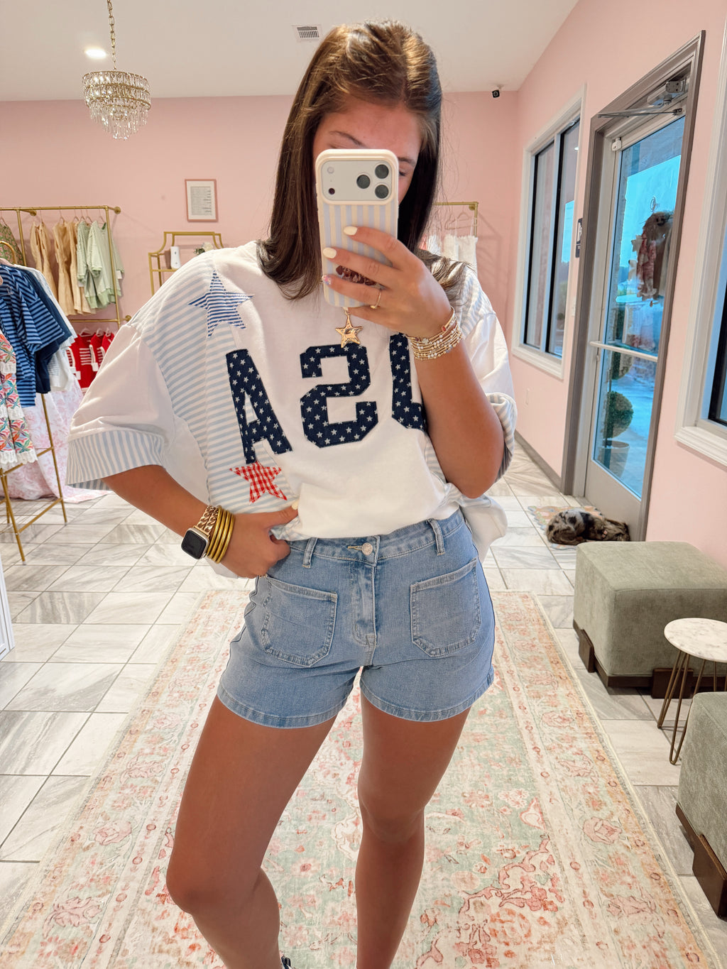 High Rise Jean Shorts