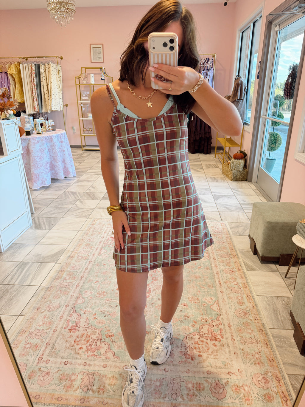 Autumn Plaid Athletic Dress