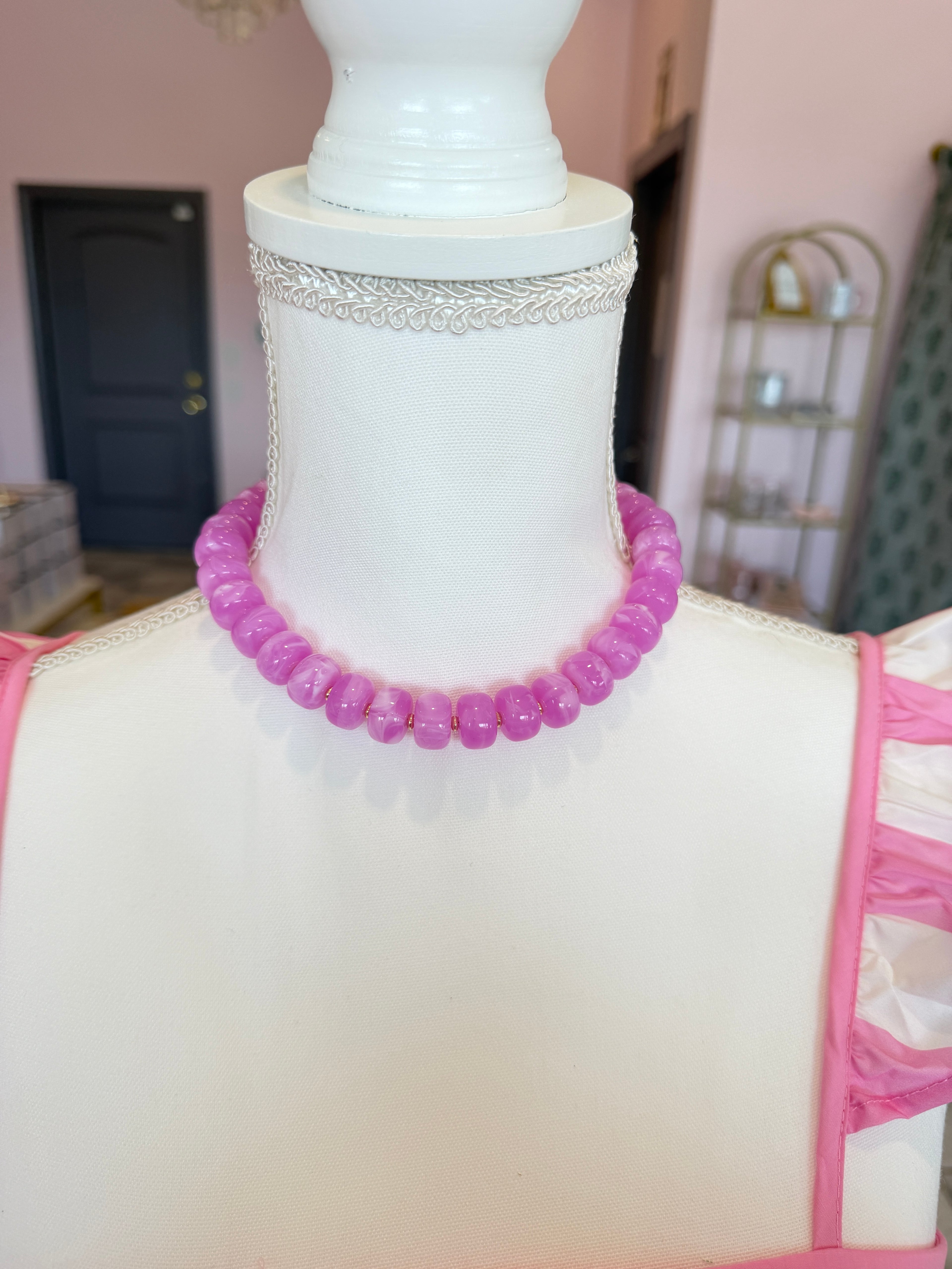 Bead By Me Necklace (Purple)