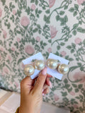 Bold Classic Dome Pearl Earrings