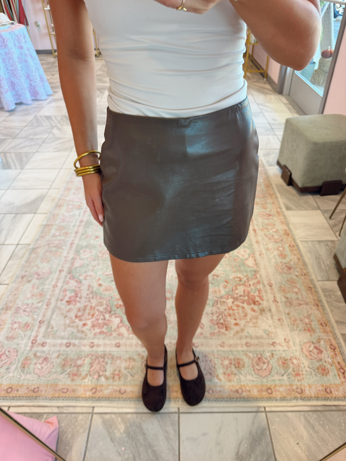 The Mini Brown Skort