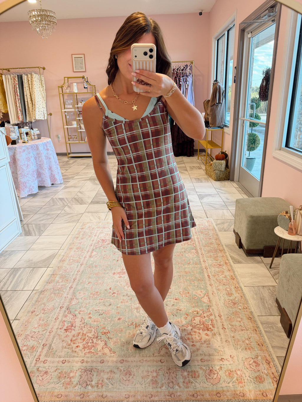 Autumn Plaid Athletic Dress