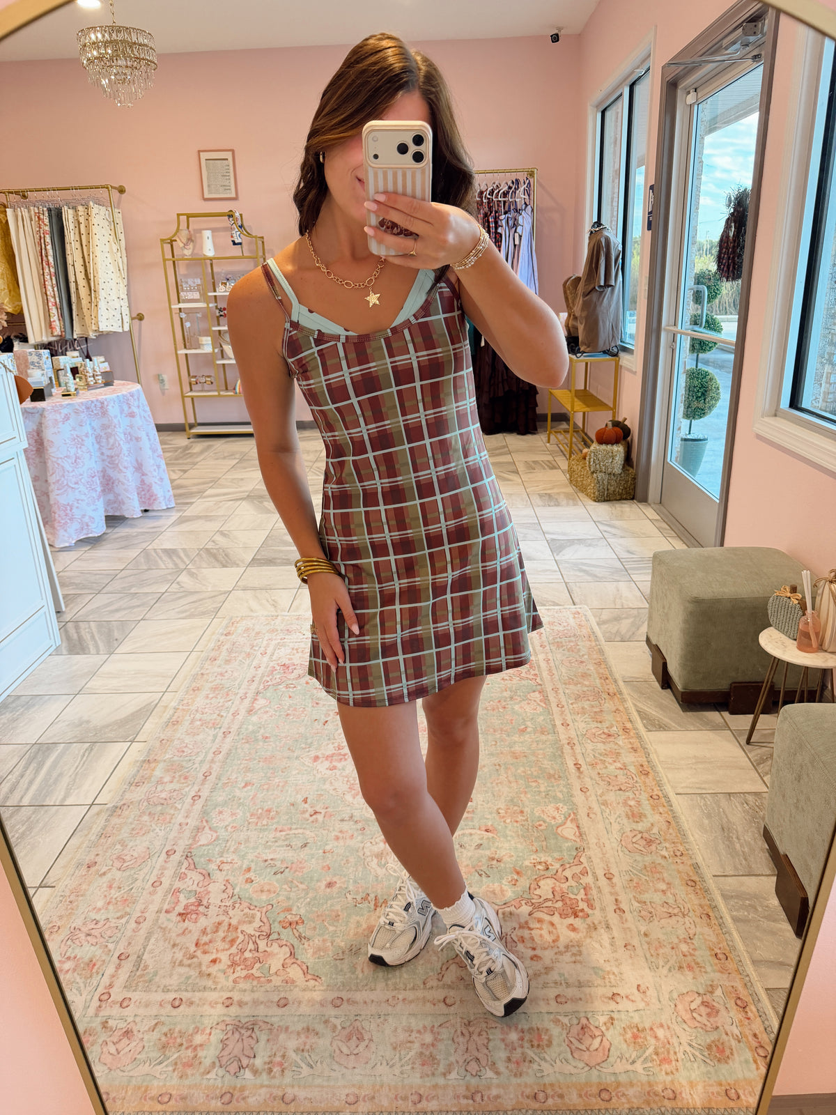 Autumn Plaid Athletic Dress