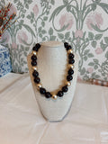 Brown and Gold Beaded Necklace