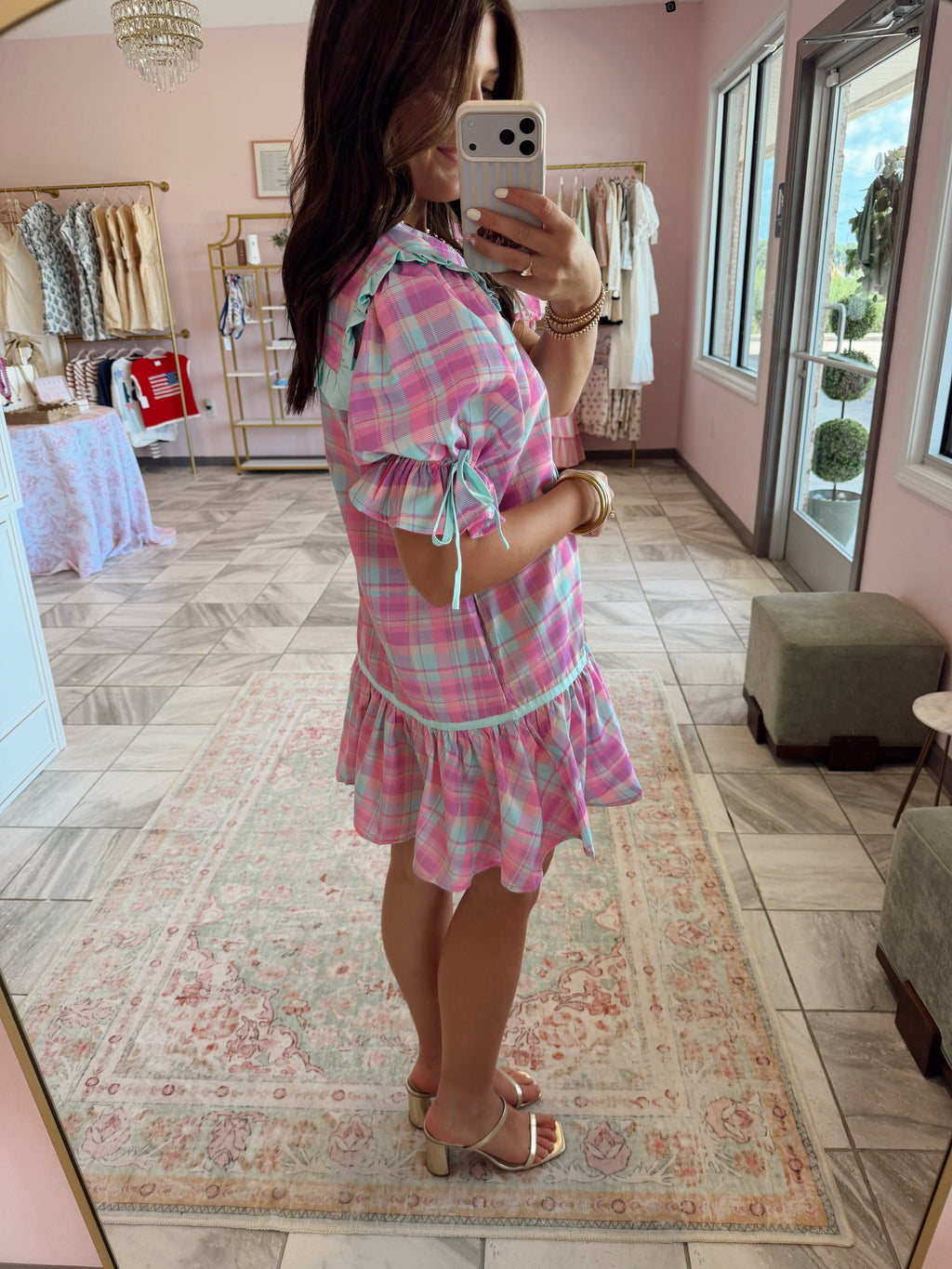 Cotton Candy Plaid Mini Dress