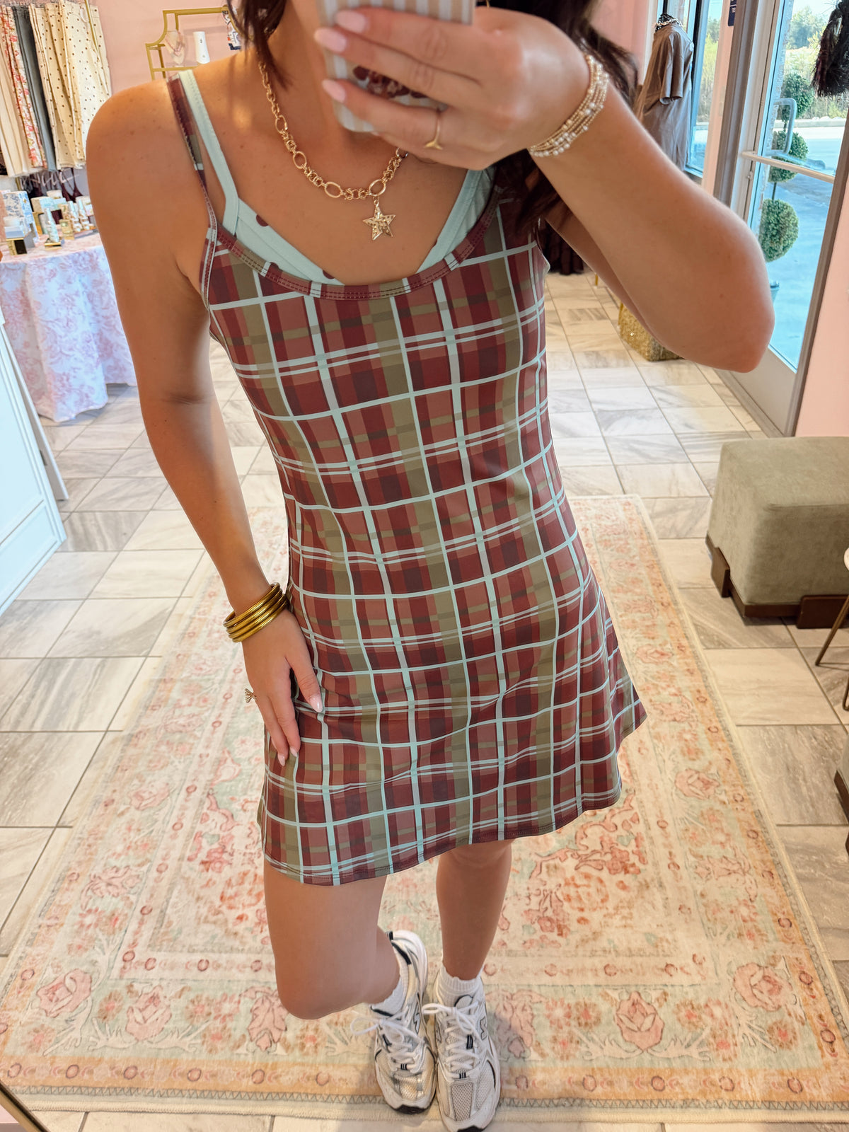 Autumn Plaid Athletic Dress