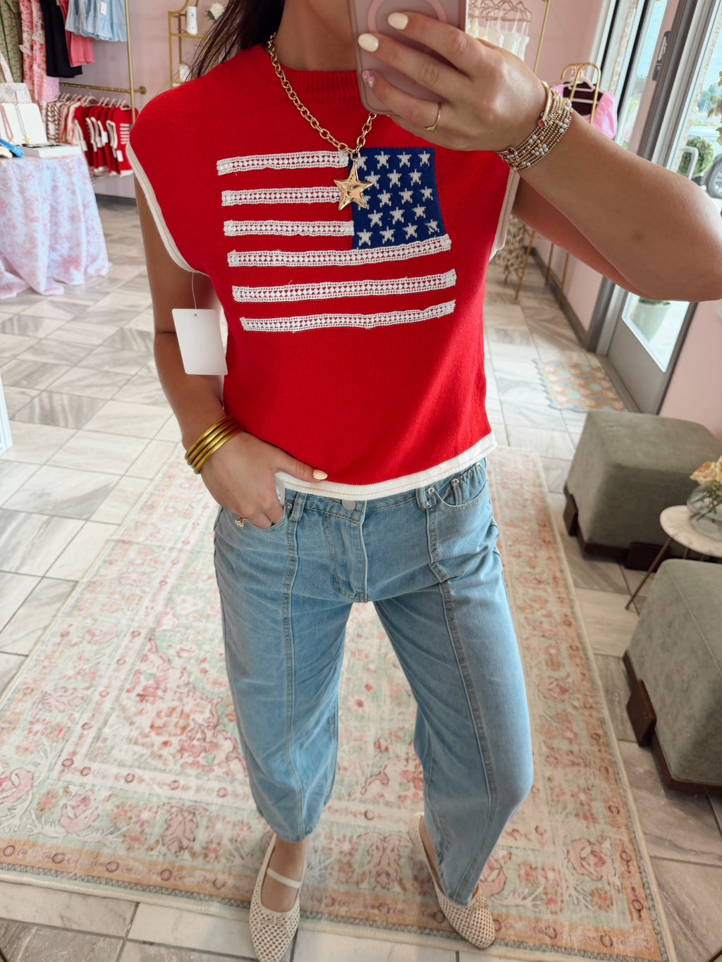 American Knitted Top