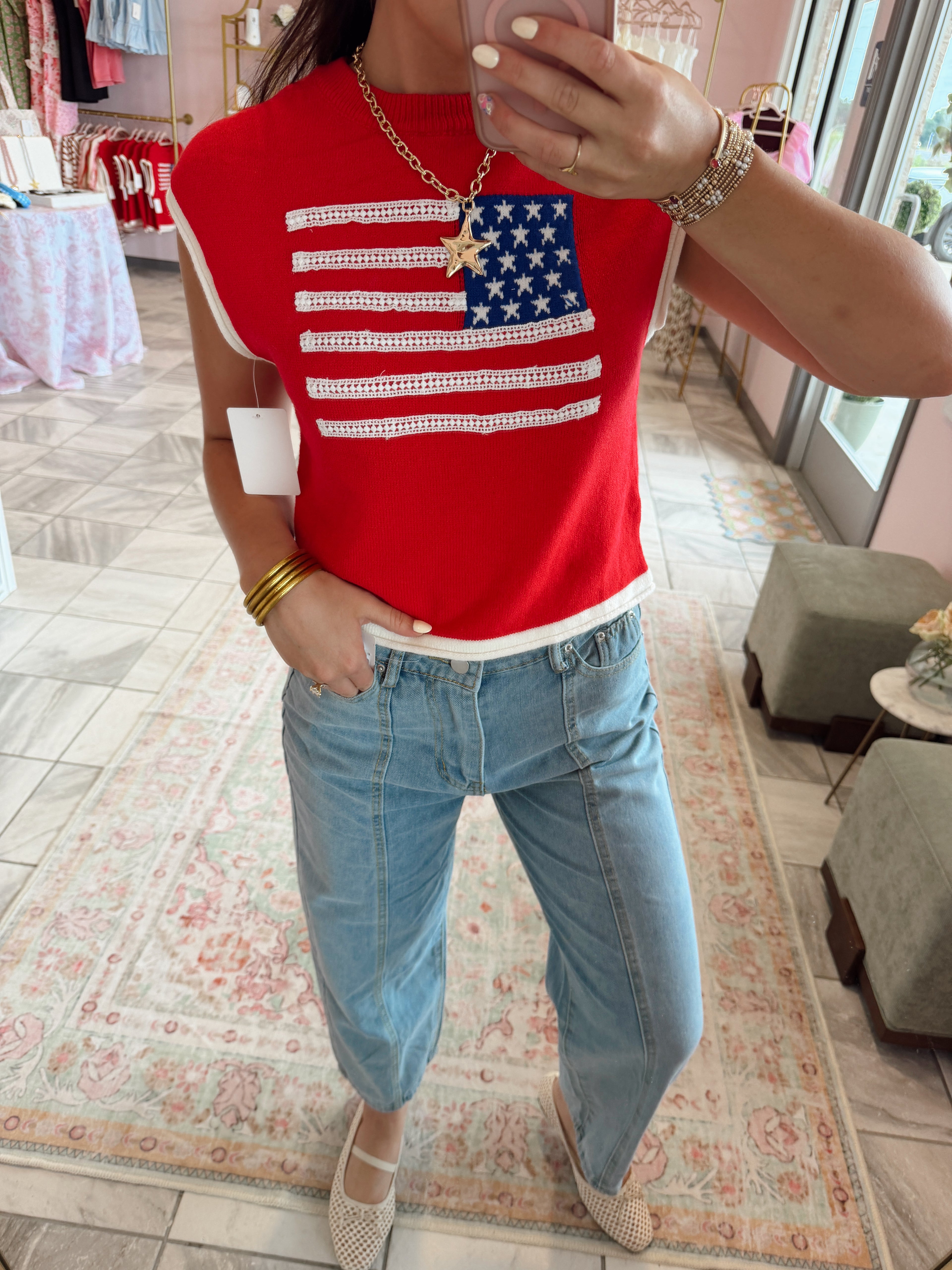 American Knitted Top