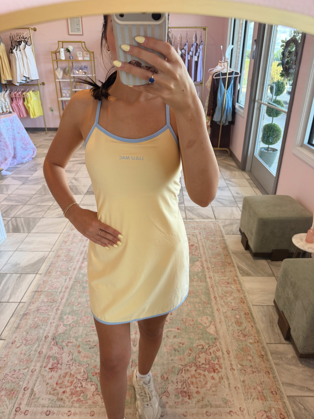 LuluMac Yellow and Blue Athletic Dress