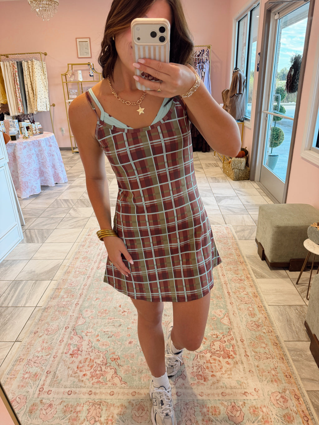 Autumn Plaid Athletic Dress
