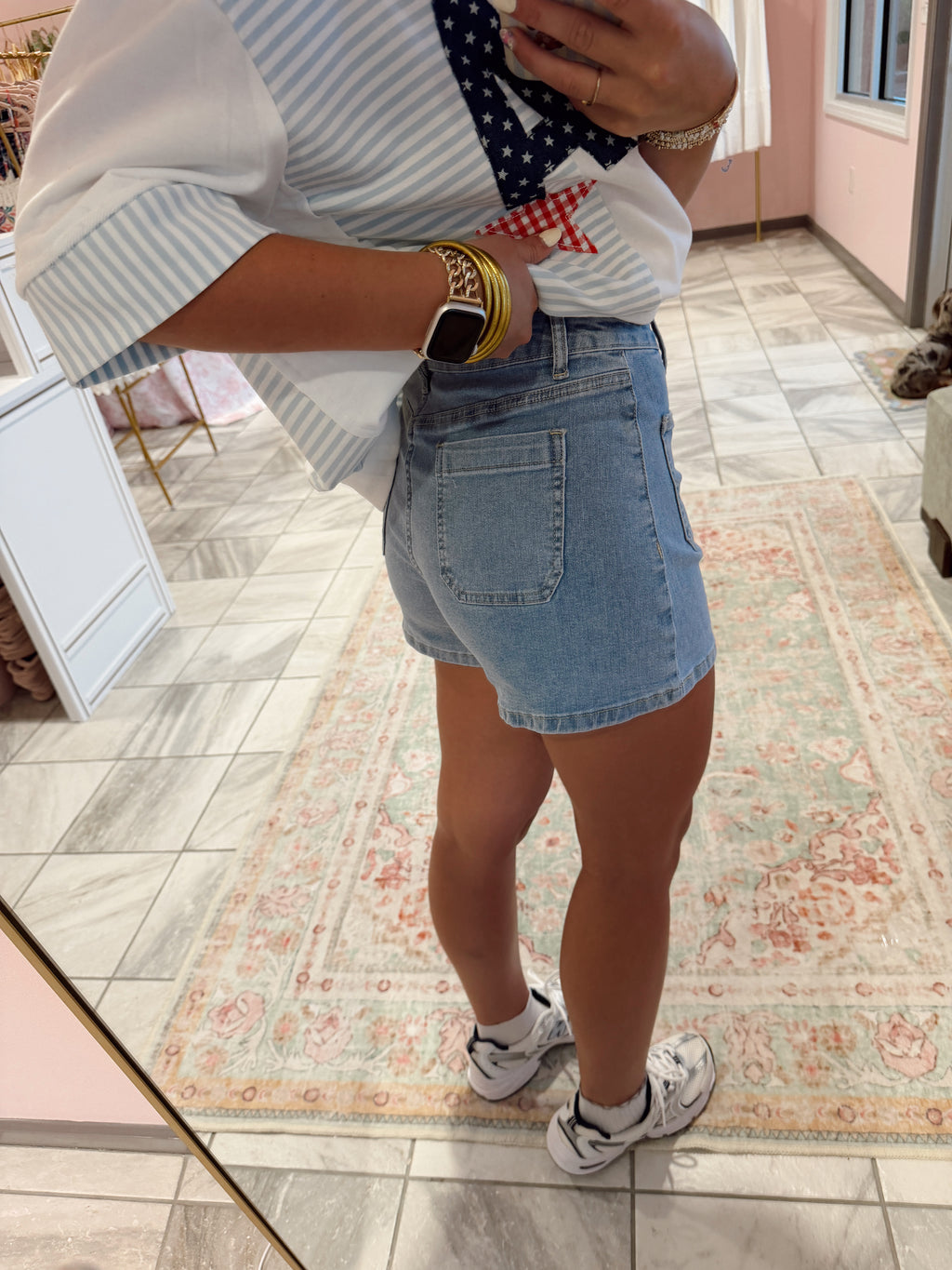 High Rise Jean Shorts