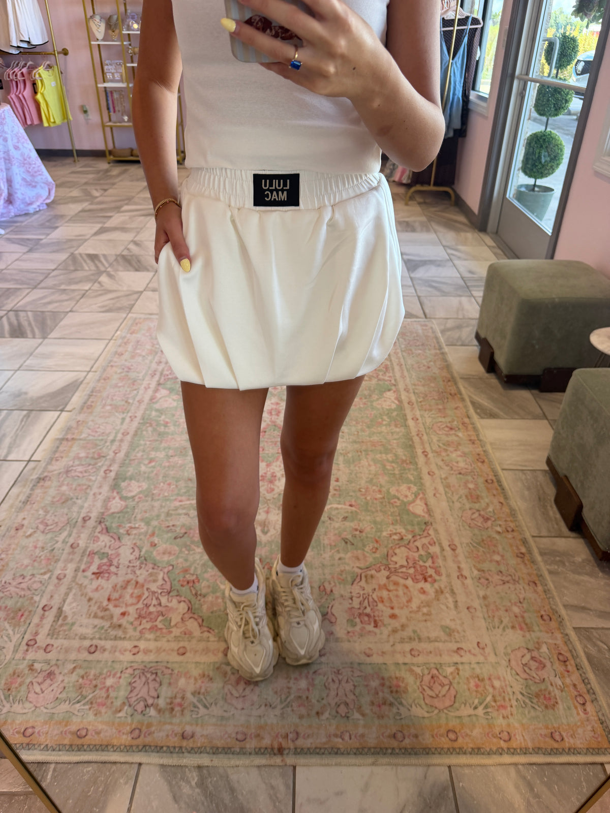 LuluMac White Bubble Skirt