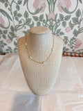 Three Small Pearl Gold Necklace