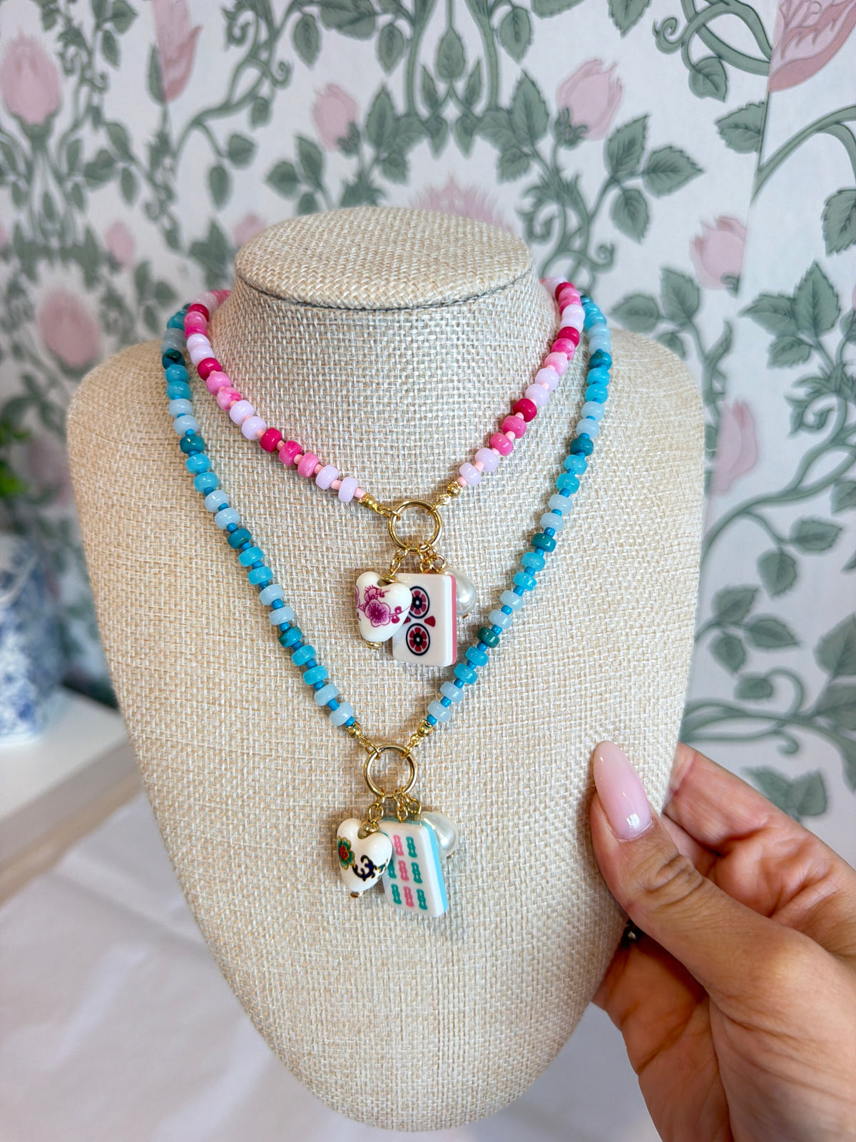 Mahjong Tile Charm Necklace