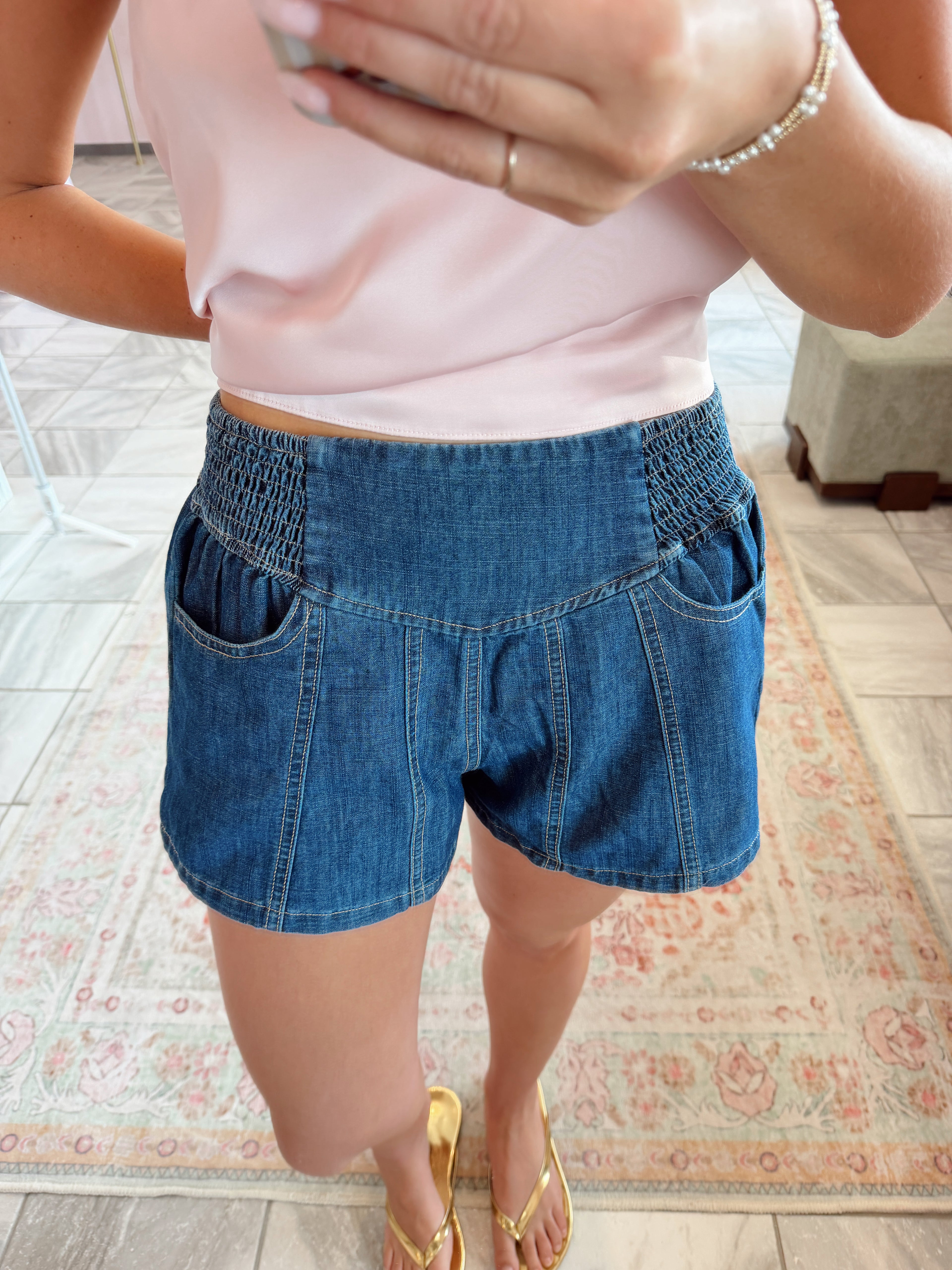 Dark Denim Shorts