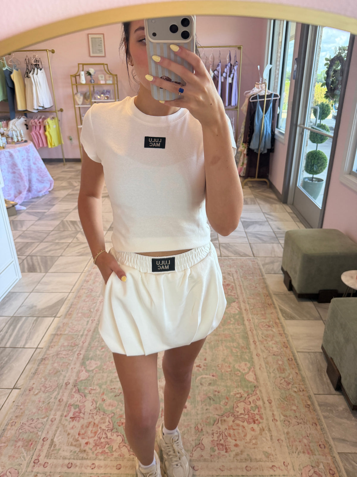 LuluMac White Bubble Skirt
