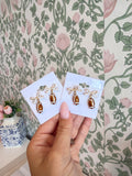 Bow Dangle Football Earrings