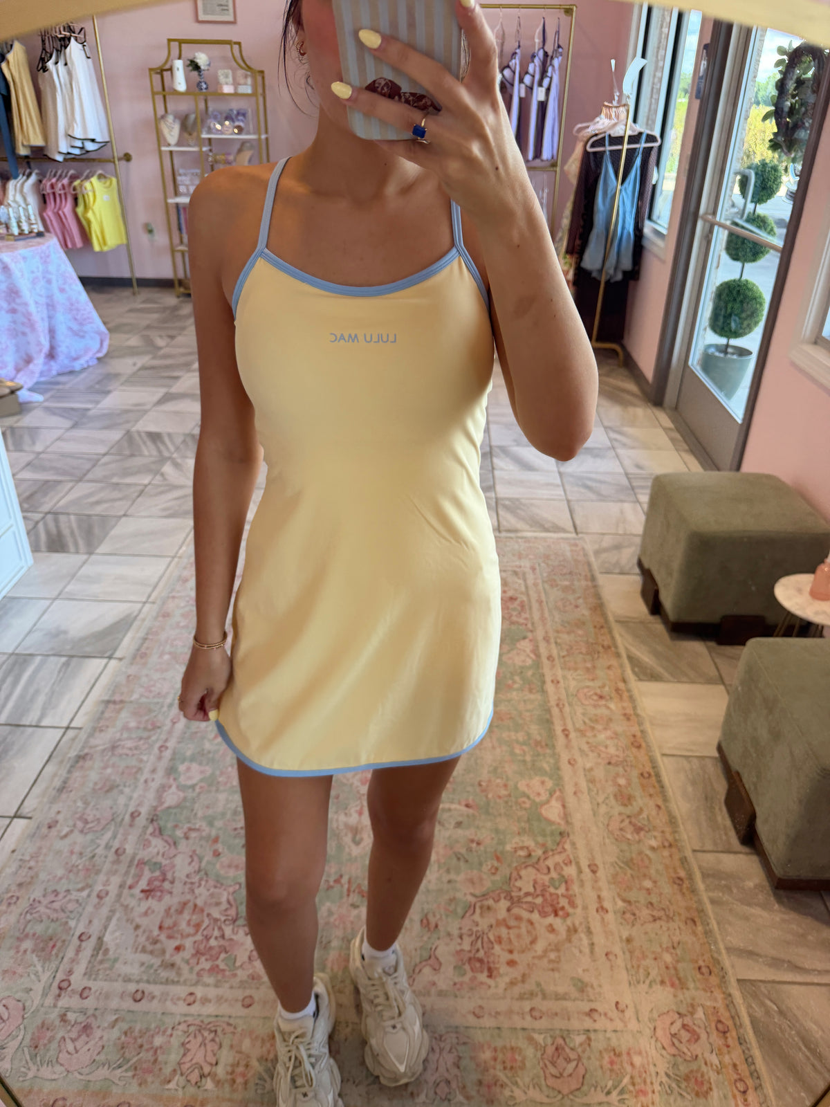 LuluMac Yellow and Blue Athletic Dress