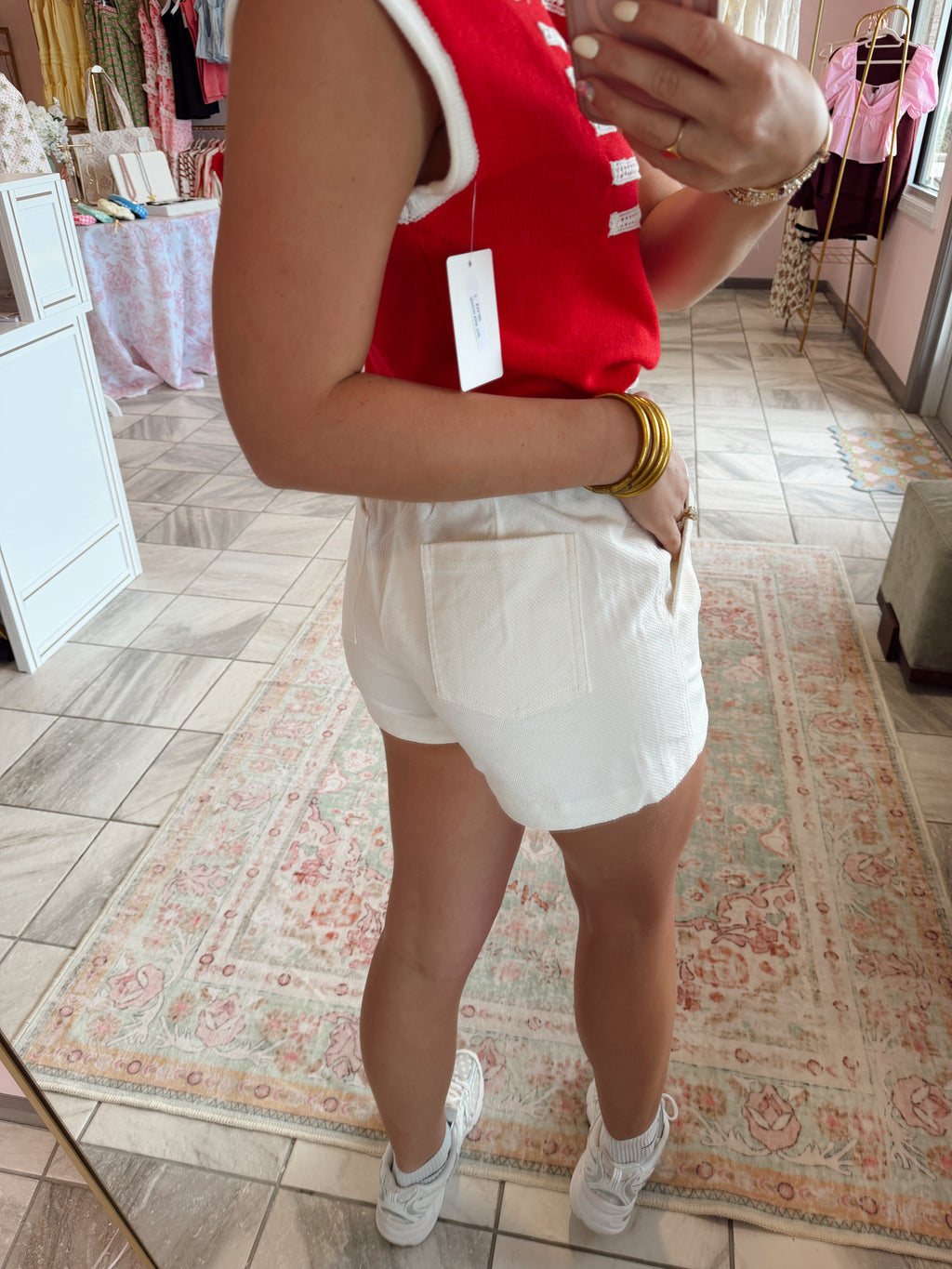 Beige Mini Skort