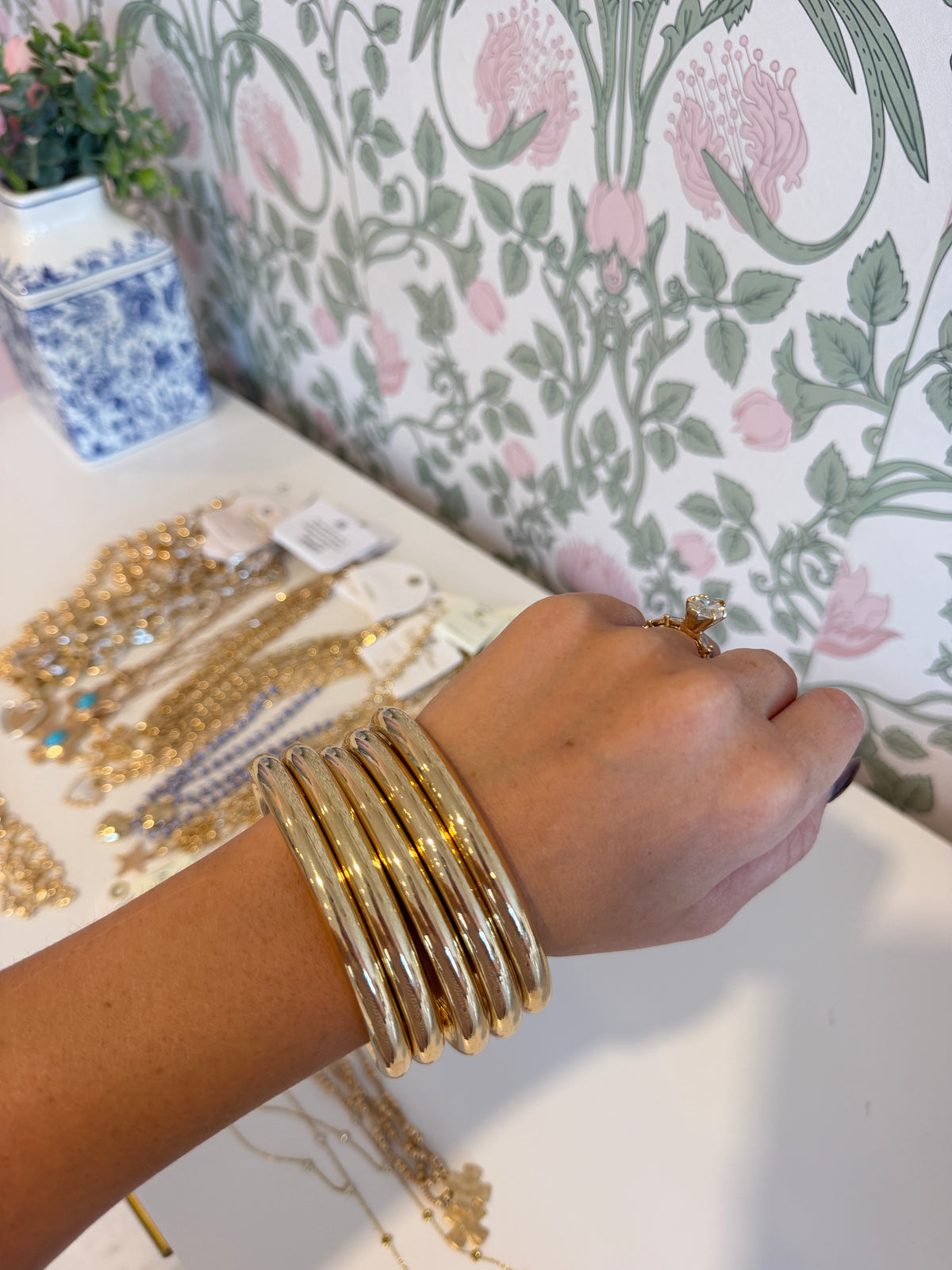 Gold Bangle Bracelet Set