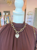 Layered Silver/Gold Heart Necklace