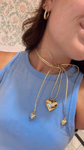 Bow Heart Tie Necklace