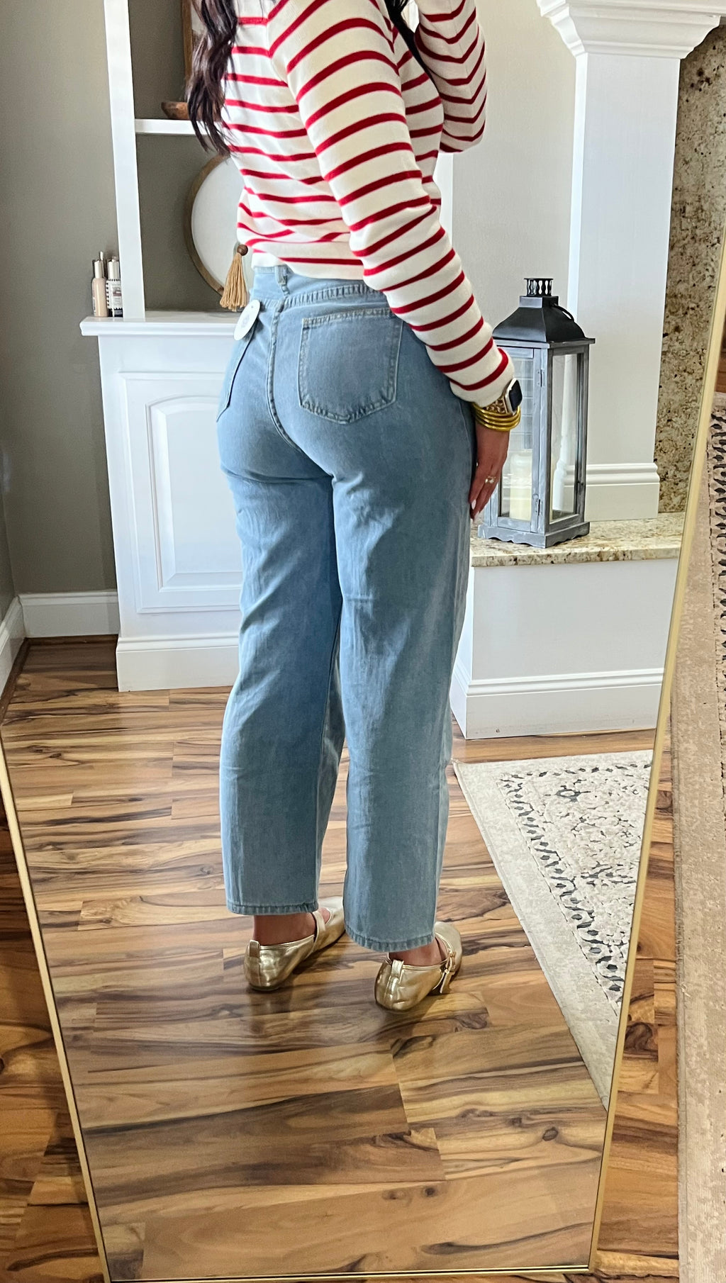 Light Denim Barrel Jeans