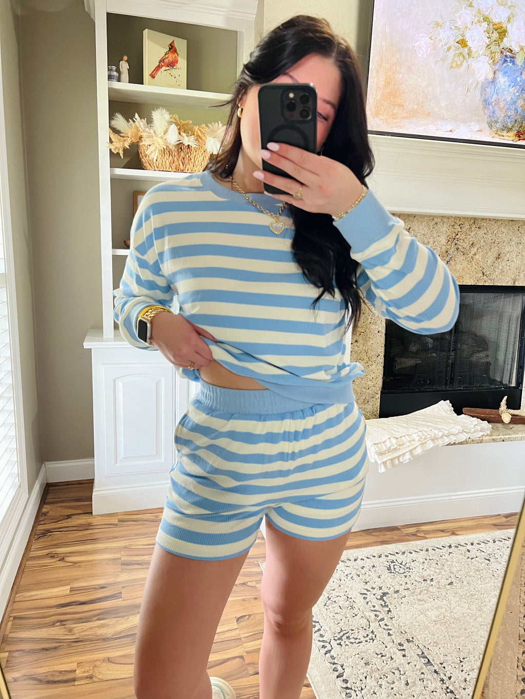 Knit Blue Sweater Set