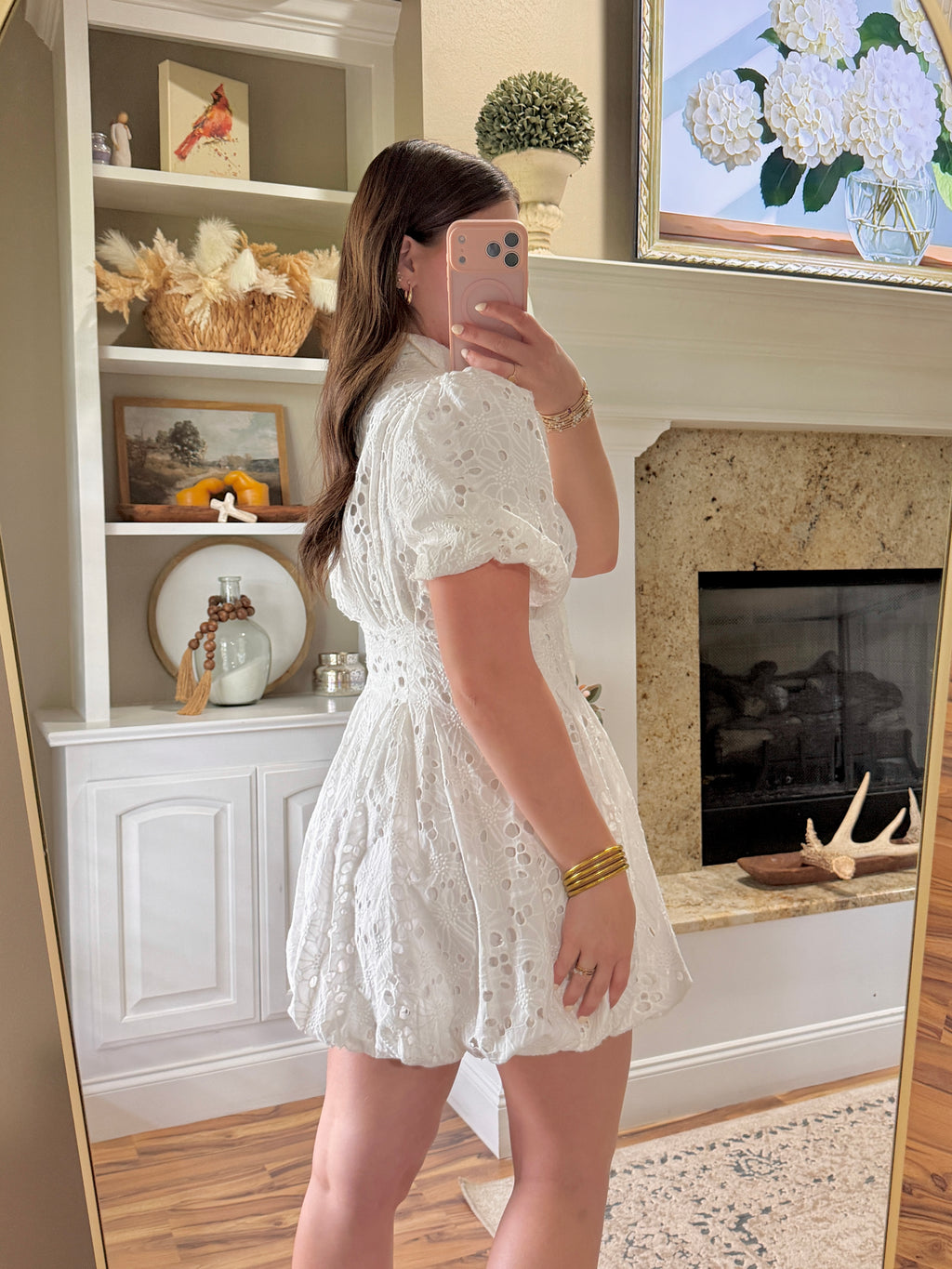 Angel Eyelet Mini Dress