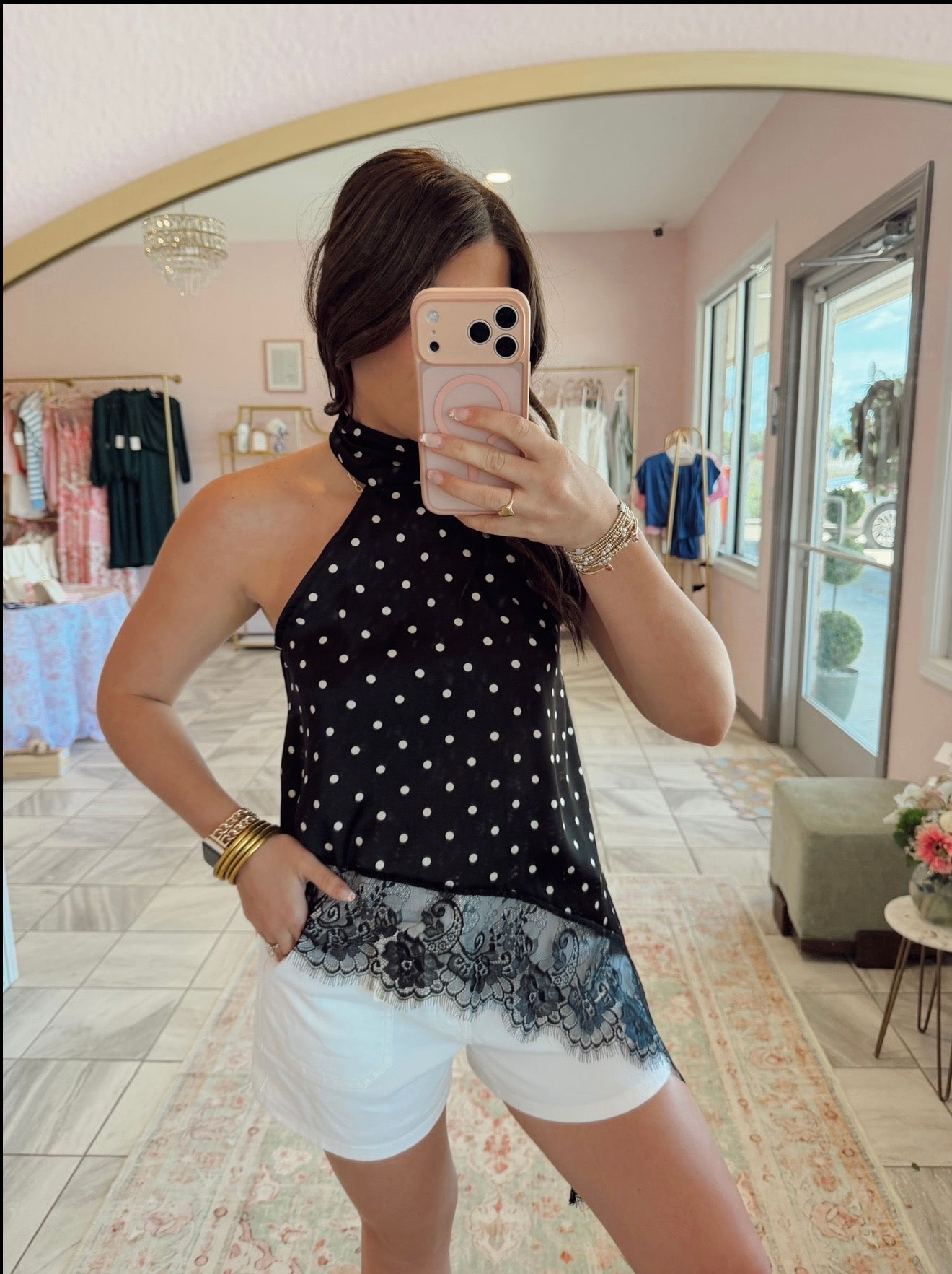 Polka Dot Halter Top