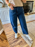 Dark Denim Barrel Jeans