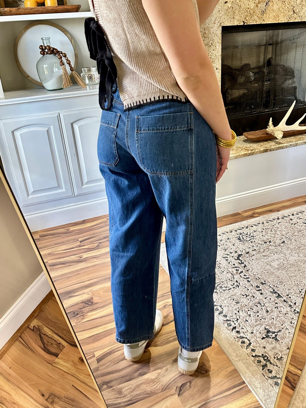 Dark Denim Barrel Jeans