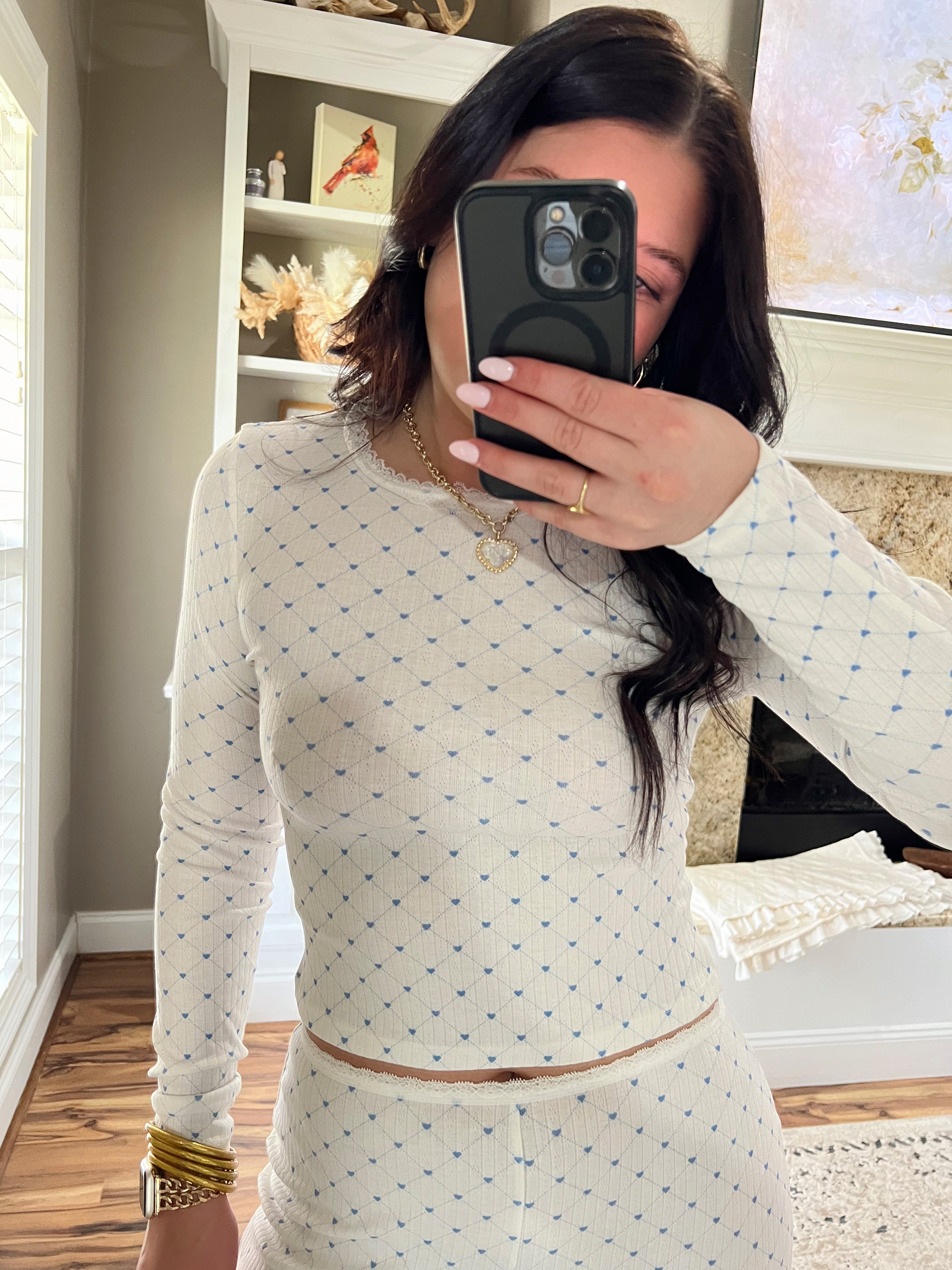 Blue Heart PJ Set