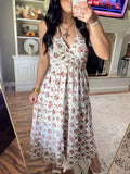 Amber Petal Midi Dress