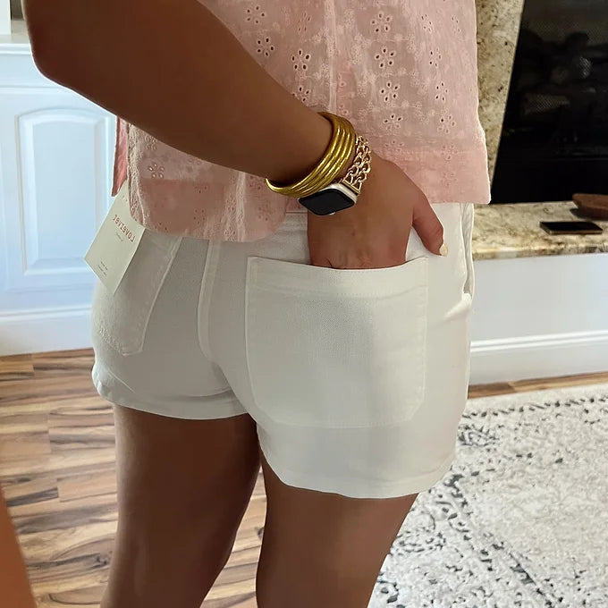 White Denim Shorts