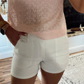 White Denim Shorts