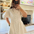 Mini Flower Denim Dress